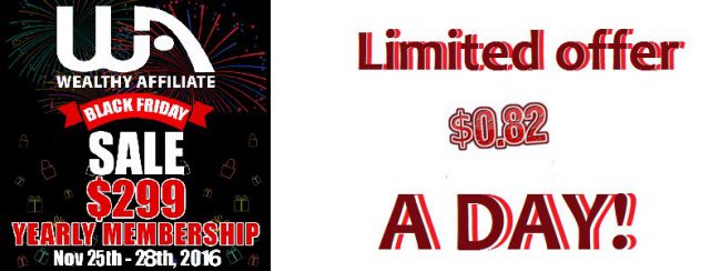 Wealthy Affiliate Black Friday Sale