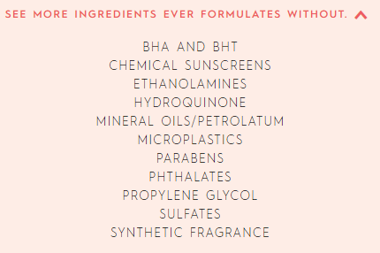 ever ingredients