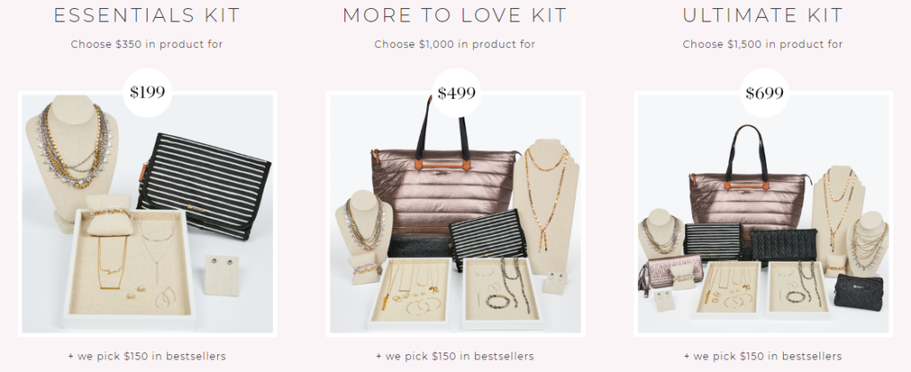 stella dot different starter kits