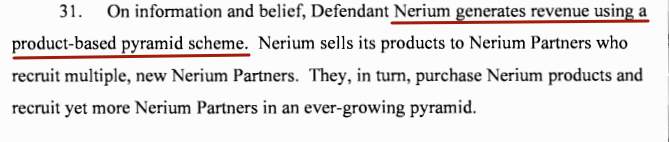 nerium lawsuit pyramid scheme