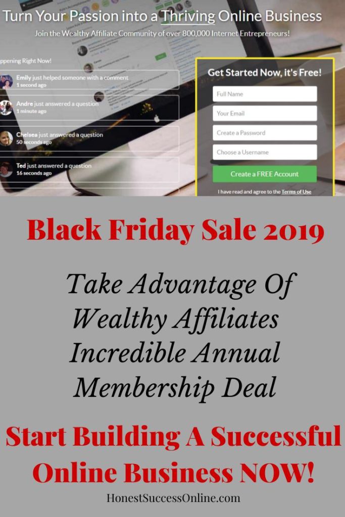 wealthy affiliate Black Friday Sale 2019
